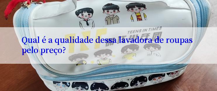 Qual é a qualidade dessa lavadora de roupas pelo preço?