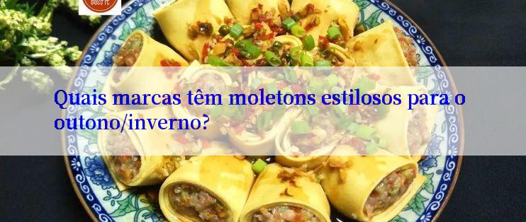 Quais marcas têm moletons estilosos para o outono/inverno?