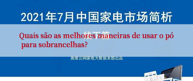 Quais são as melhores maneiras de usar o pó para sobrancelhas?