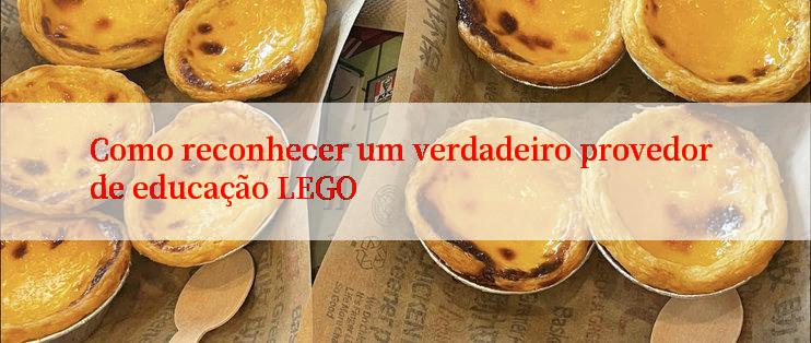 Como reconhecer um verdadeiro provedor de educação LEGO