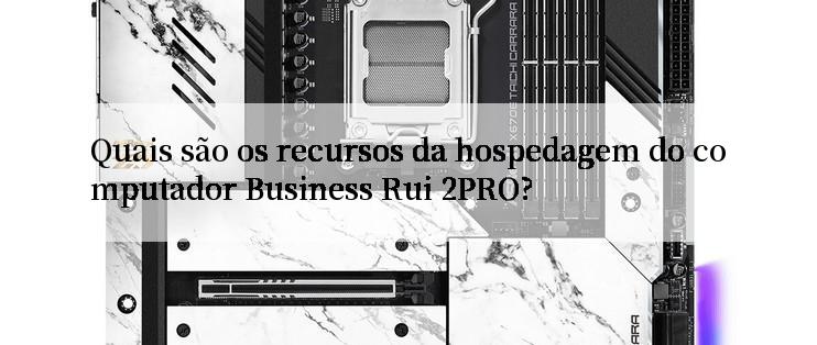 Quais são os recursos da hospedagem do computador Business Rui 2PRO?