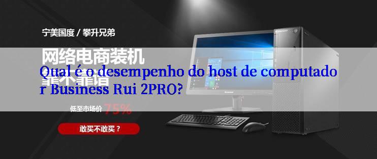 Qual é o desempenho do host de computador Business Rui 2PRO?