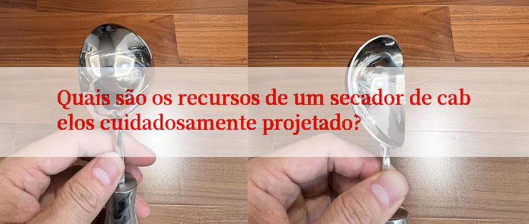 Quais são os recursos de um secador de cabelos cuidadosamente projetado?