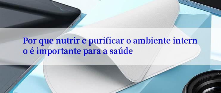 Por que nutrir e purificar o ambiente interno é importante para a saúde