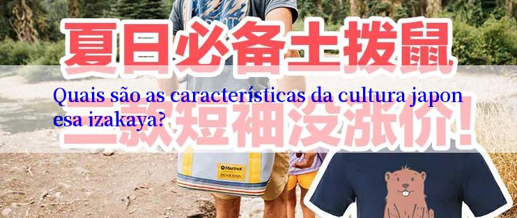 Quais são as características da cultura japonesa izakaya?