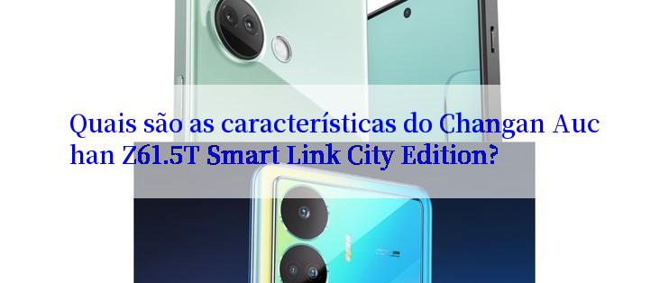 Quais são as características do Changan Auchan Z61.5T Smart Link City Edition?