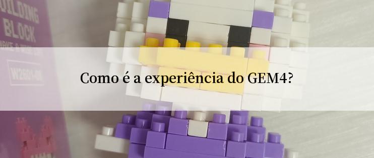 Como é a experiência do GEM4?