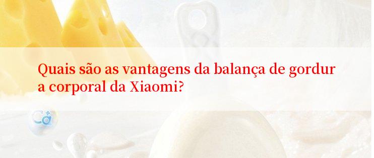 Quais são as vantagens da balança de gordura corporal da Xiaomi?