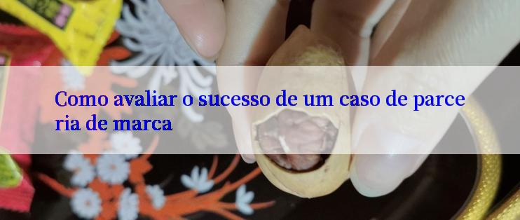 Como avaliar o sucesso de um caso de parceria de marca