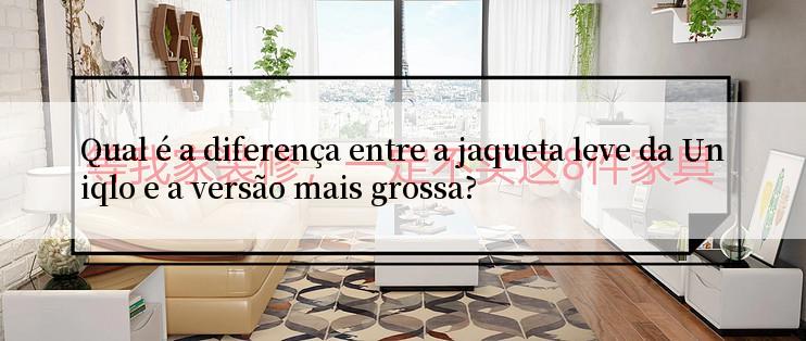 Qual é a diferença entre a jaqueta leve da Uniqlo e a versão mais grossa?