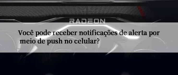 Você pode receber notificações de alerta por meio de push no celular?