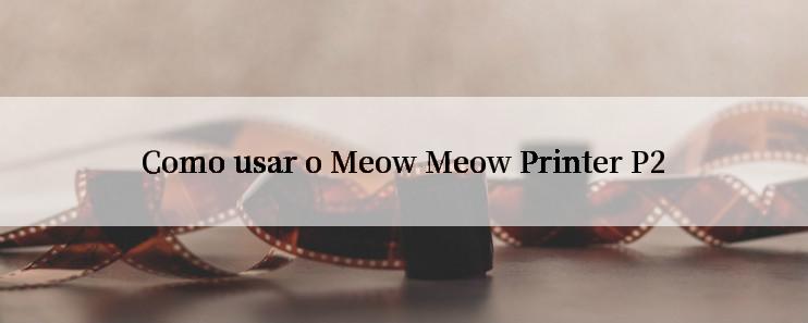 Como usar o Meow Meow Printer P2