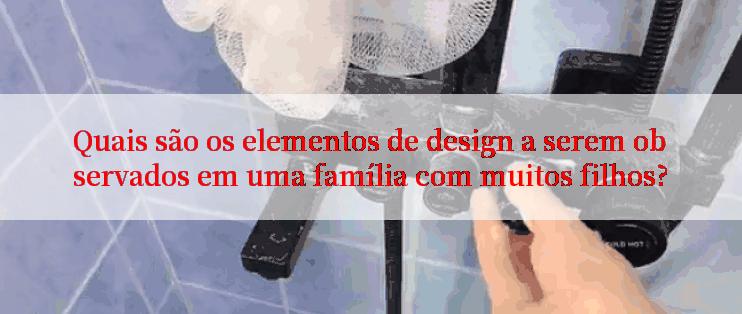 Quais são os elementos de design a serem observados em uma família com muitos filhos?