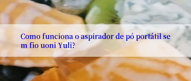 Como funciona o aspirador de pó portátil sem fio uoni Yuli?