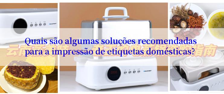 Quais são algumas soluções recomendadas para a impressão de etiquetas domésticas?