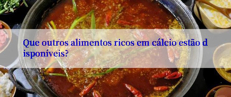 Que outros alimentos ricos em cálcio estão disponíveis?