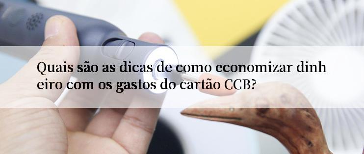 Quais são as dicas de como economizar dinheiro com os gastos do cartão CCB?