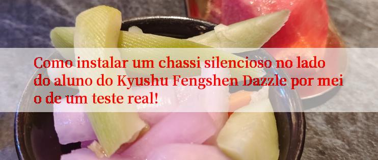 Como instalar um chassi silencioso no lado do aluno do Kyushu Fengshen Dazzle por meio de um teste real!