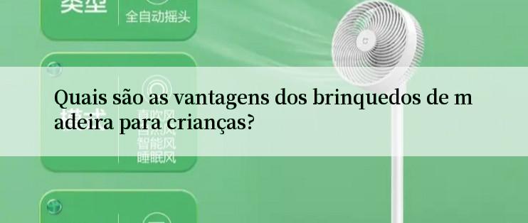 Quais são as vantagens dos brinquedos de madeira para crianças?