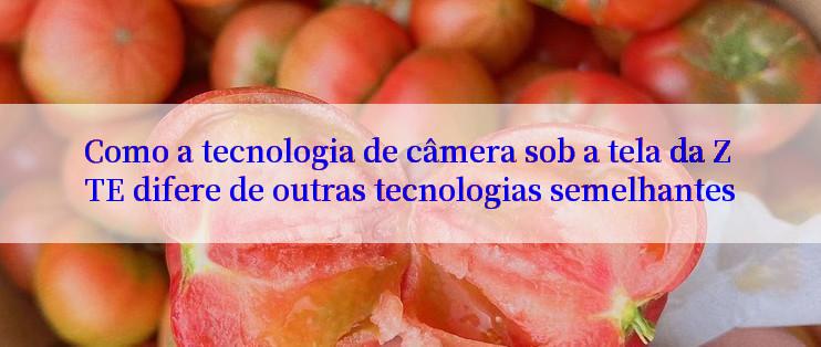 Como a tecnologia de câmera sob a tela da ZTE difere de outras tecnologias semelhantes