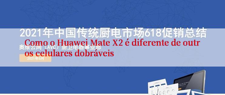 Como o Huawei Mate X2 é diferente de outros celulares dobráveis