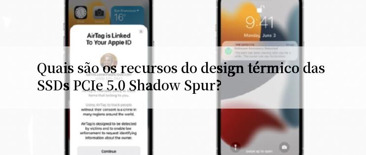 Quais são os recursos do design térmico das SSDs PCIe 5.0 Shadow Spur?