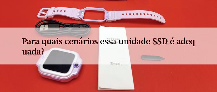 Para quais cenários essa unidade SSD é adequada?