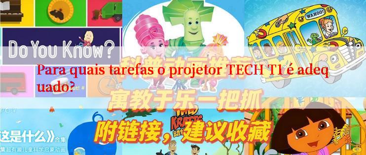 Para quais tarefas o projetor TECH T1 é adequado?