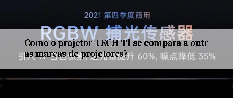 Como o projetor TECH T1 se compara a outras marcas de projetores?