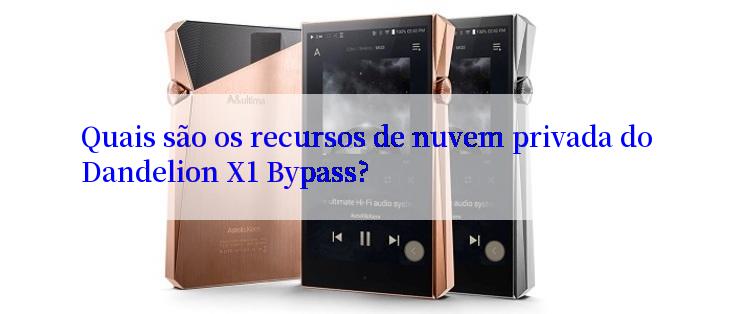 Quais são os recursos de nuvem privada do Dandelion X1 Bypass?