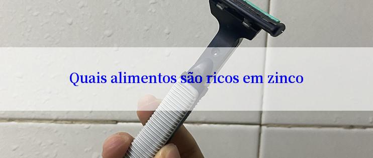 Quais alimentos são ricos em zinco