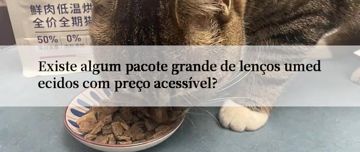 Existe algum pacote grande de lenços umedecidos com preço acessível?