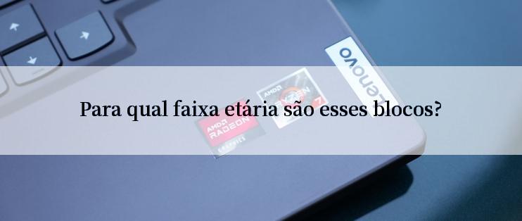 Para qual faixa etária são esses blocos?