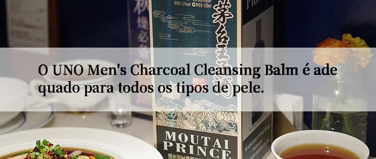 O UNO Men's Charcoal Cleansing Balm é adequado para todos os tipos de pele.