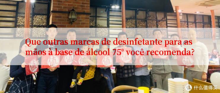 Que outras marcas de desinfetante para as mãos à base de álcool 75° você recomenda?