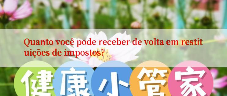 Quanto você pode receber de volta em restituições de impostos?