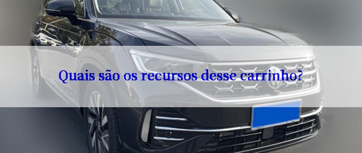 Quais são os recursos desse carrinho?