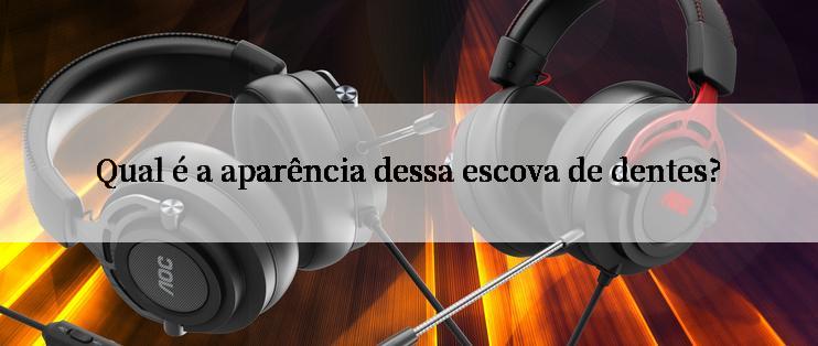 Qual é a aparência dessa escova de dentes?