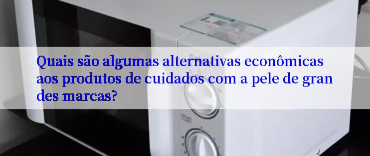 Quais são algumas alternativas econômicas aos produtos de cuidados com a pele de grandes marcas?