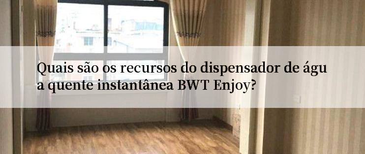 Quais são os recursos do dispensador de água quente instantânea BWT Enjoy?