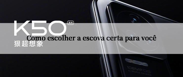 Como escolher a escova certa para você