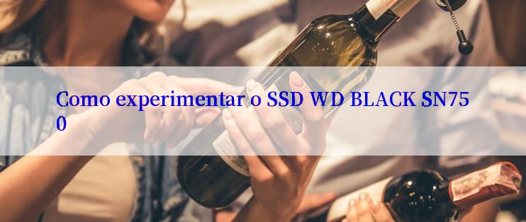 Como experimentar o SSD WD BLACK SN750