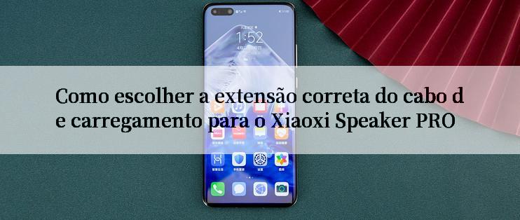 Como escolher a extensão correta do cabo de carregamento para o Xiaoxi Speaker PRO