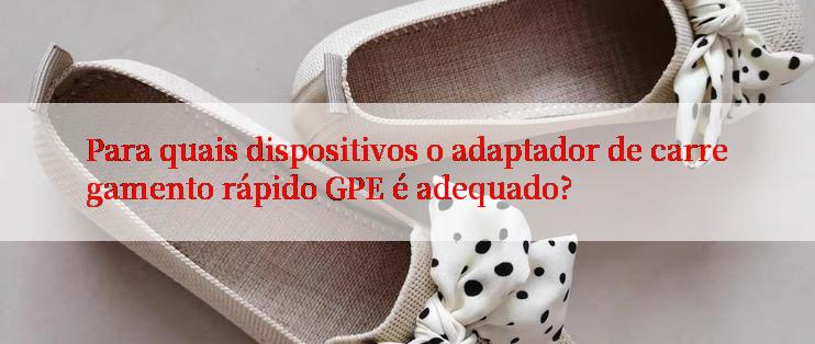 Para quais dispositivos o adaptador de carregamento rápido GPE é adequado?