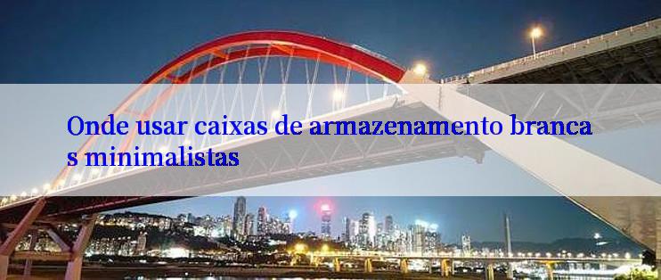 Onde usar caixas de armazenamento brancas minimalistas