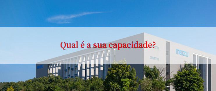 Qual é a sua capacidade?