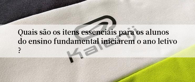 Quais são os itens essenciais para os alunos do ensino fundamental iniciarem o ano letivo?