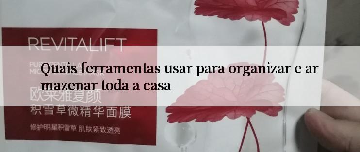 Quais ferramentas usar para organizar e armazenar toda a casa