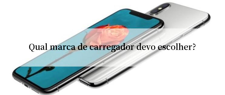 Qual marca de carregador devo escolher?