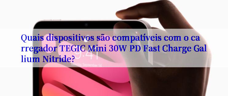 Quais dispositivos são compatíveis com o carregador TEGIC Mini 30W PD Fast Charge Gallium Nitride?